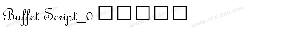 Buffet Script_0字体转换